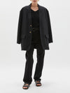 wool felt crombie coat