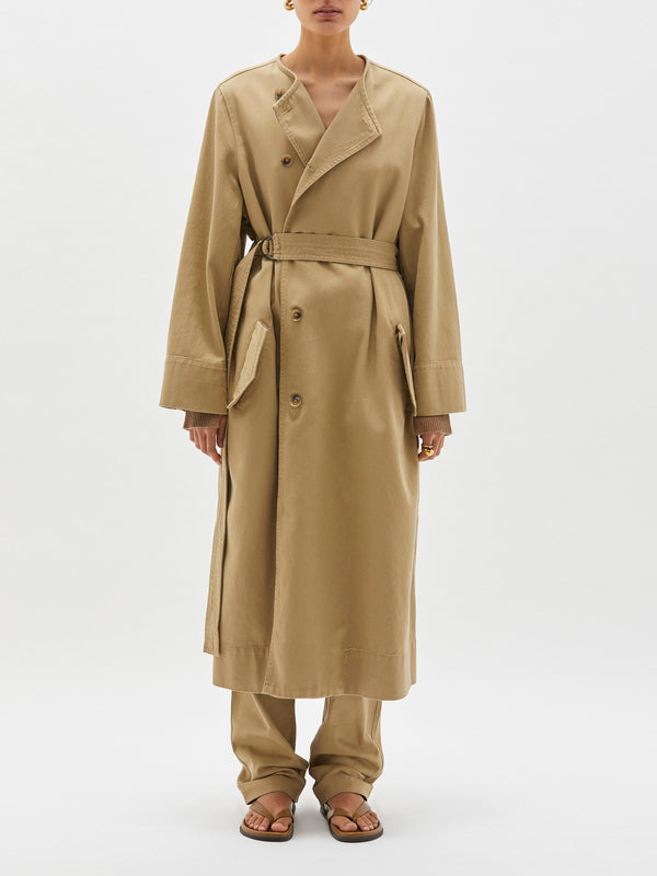 oversized cotton trench