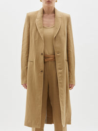 linen longerline jacket