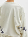 splatter tie front sweat