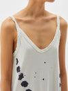 splatter v neck jsy slip dress