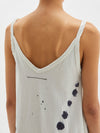 splatter v neck jsy slip dress