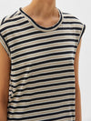 stripe fitted muscle tank