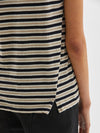 stripe fitted muscle tank