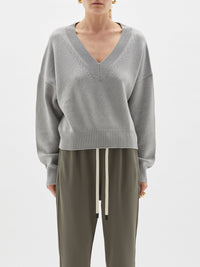 boxy v neck weekend knit