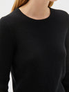 rib fitted crew neck knit