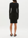 rib fitted crew neck dress