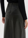a line leather skirt