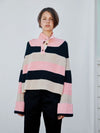 stripe chunky oversized knit