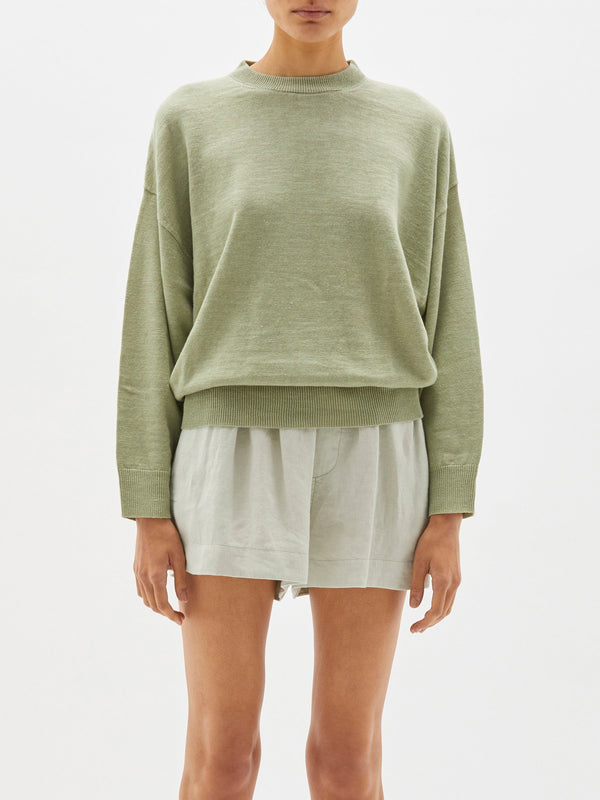 cotton linen oversized knit