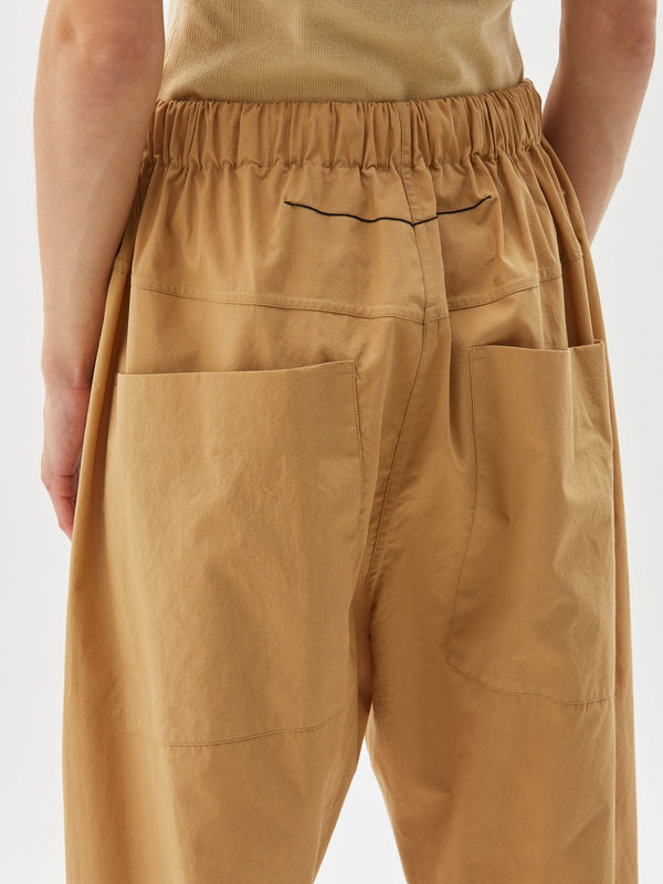 cotton poplin long rise pant