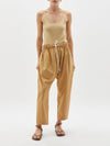 cotton poplin long rise pant