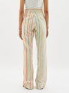 stripe split hem pant