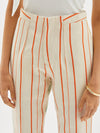 stripe split hem pant