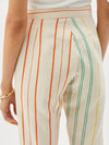 stripe split hem pant