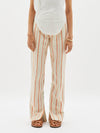 stripe split hem pant