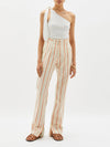 stripe split hem pant