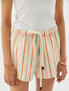 stripe linen beach short