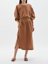 linen balloon sleeve dress