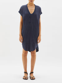 contrast t.shirt dress w tail