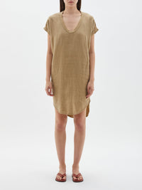 contrast t.shirt dress w tail