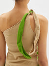 tie one shoulder rib tank