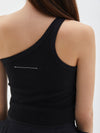 slim one shldr rib crop tank