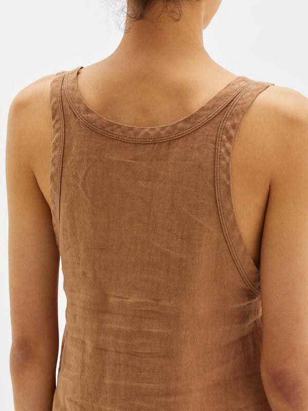 linen slouch tank