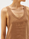 linen slouch tank