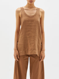 linen slouch tank