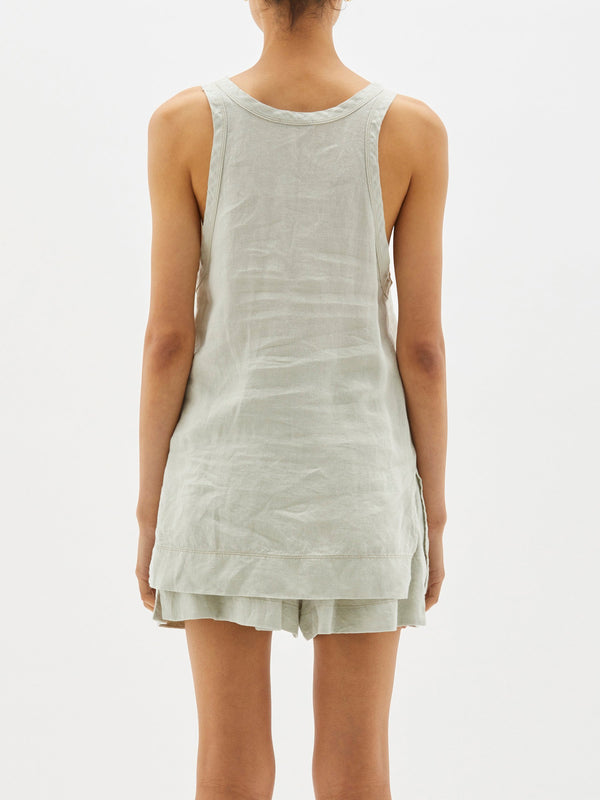 linen slouch tank