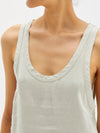 linen slouch tank