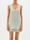 linen slouch tank