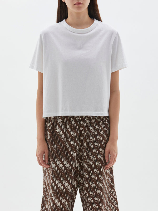 scoop hem contrast s/s t.shirt