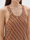 printed slouch athletic tank