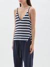 stripe fine strap detail tank