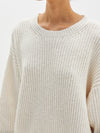 ribbed oversized crew knit