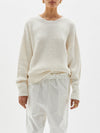 ribbed oversized crew knit