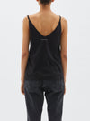 bassike v neck slouch tank in black