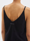 bassike v neck slouch tank in black