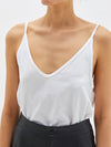 bassike v neck slouch tank in white