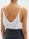 bassike v neck slouch tank in white