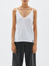 bassike v neck slouch tank in white