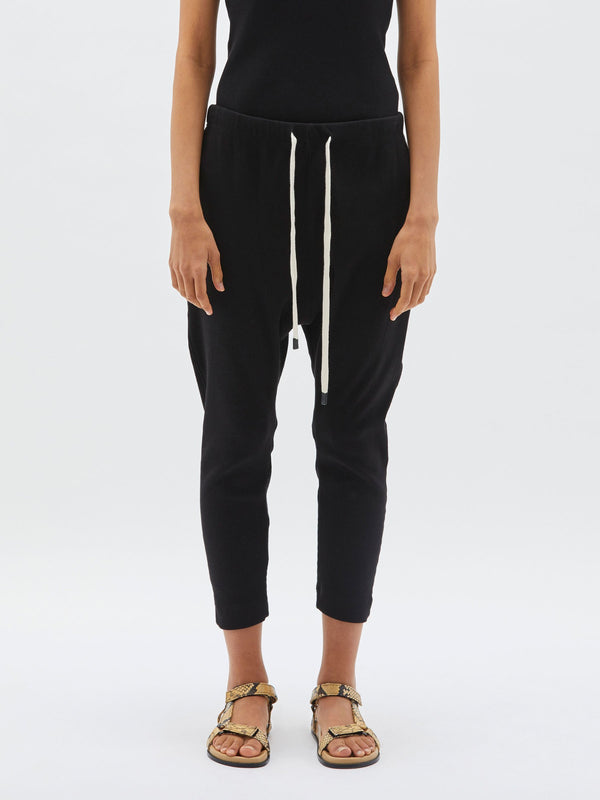 panelled slouch rib pant