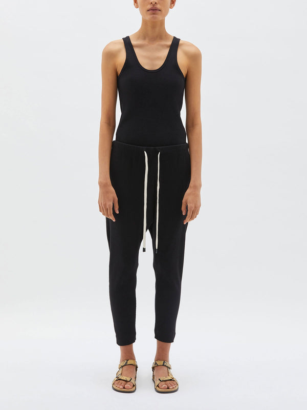 panelled slouch rib pant