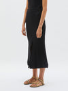 split flared rib skirt