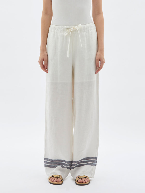 linen pull on slouch pant