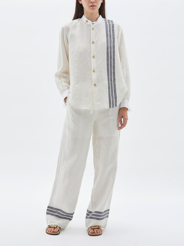 linen pull on slouch pant