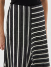 striped linen panel skirt