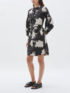 printed gathered slv dress